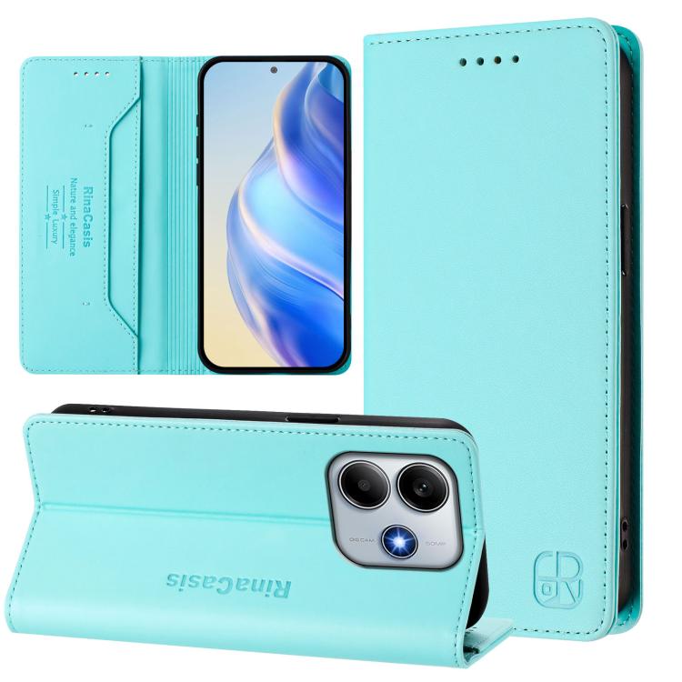 RC01 Dual-Folded Magnetic Suction RFID Leather Phone Case, For Xiaomi 15S Pro, For Xiaomi Poco M7 5G / C75 4G, For Xiaomi Poco X7 5G / Redmi Note 14 Pro 5G, For Xiaomi 15 Ultra, For Xiaomi Poco X7 Pro 5G / Redmi Turbo 4 5G, For Xiaomi Poco M7 Pro 5G