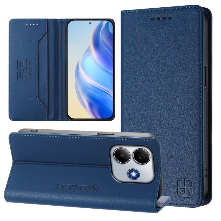 RC01 Dual-Folded Magnetic Suction RFID Leather Phone Case, For Xiaomi 15S Pro, For Xiaomi Poco M7 5G / C75 4G, For Xiaomi Poco X7 5G / Redmi Note 14 Pro 5G, For Xiaomi 15 Ultra, For Xiaomi Poco X7 Pro 5G / Redmi Turbo 4 5G, For Xiaomi Poco M7 Pro 5G