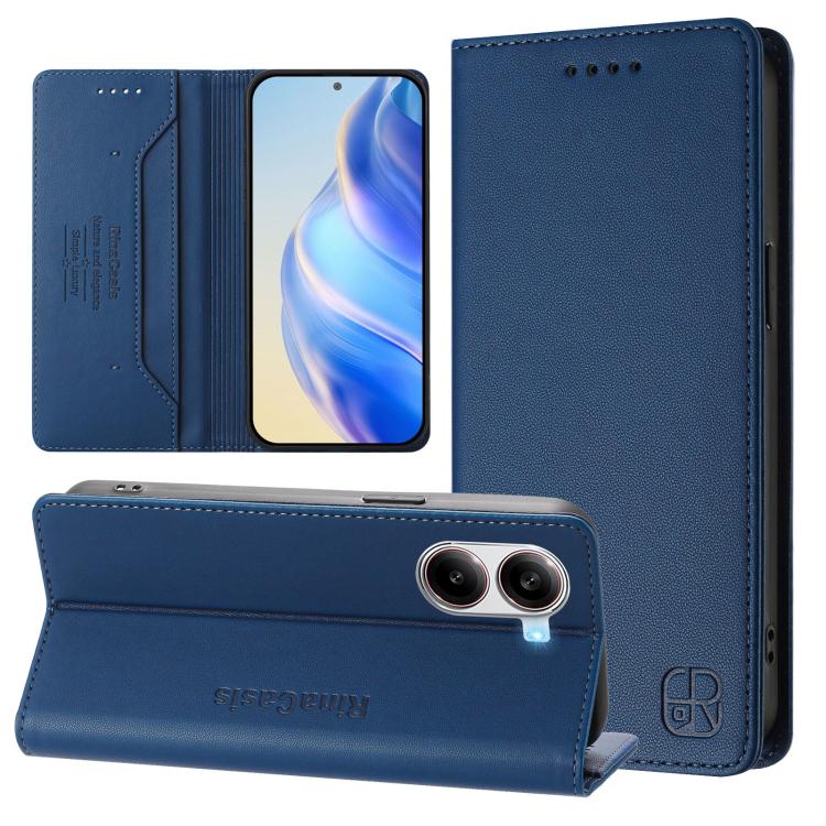 RC01 Dual-Folded Magnetic Suction RFID Leather Phone Case, For Xiaomi 15S Pro, For Xiaomi Poco M7 5G / C75 4G, For Xiaomi Poco X7 5G / Redmi Note 14 Pro 5G, For Xiaomi 15 Ultra, For Xiaomi Poco X7 Pro 5G / Redmi Turbo 4 5G, For Xiaomi Poco M7 Pro 5G