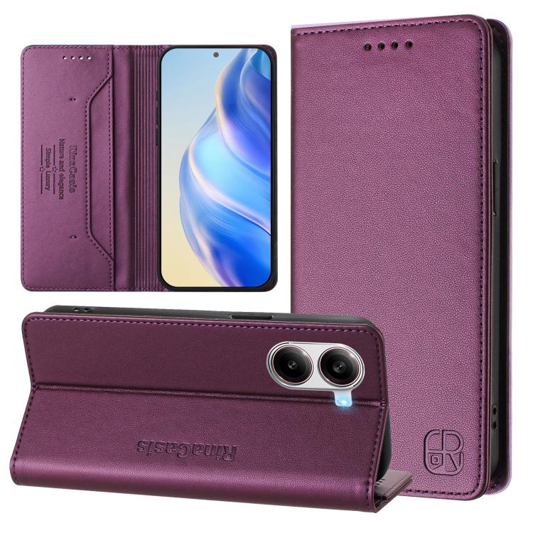 RC01 Dual-Folded Magnetic Suction RFID Leather Phone Case, For Xiaomi 15S Pro, For Xiaomi Poco M7 5G / C75 4G, For Xiaomi Poco X7 5G / Redmi Note 14 Pro 5G, For Xiaomi 15 Ultra, For Xiaomi Poco X7 Pro 5G / Redmi Turbo 4 5G, For Xiaomi Poco M7 Pro 5G