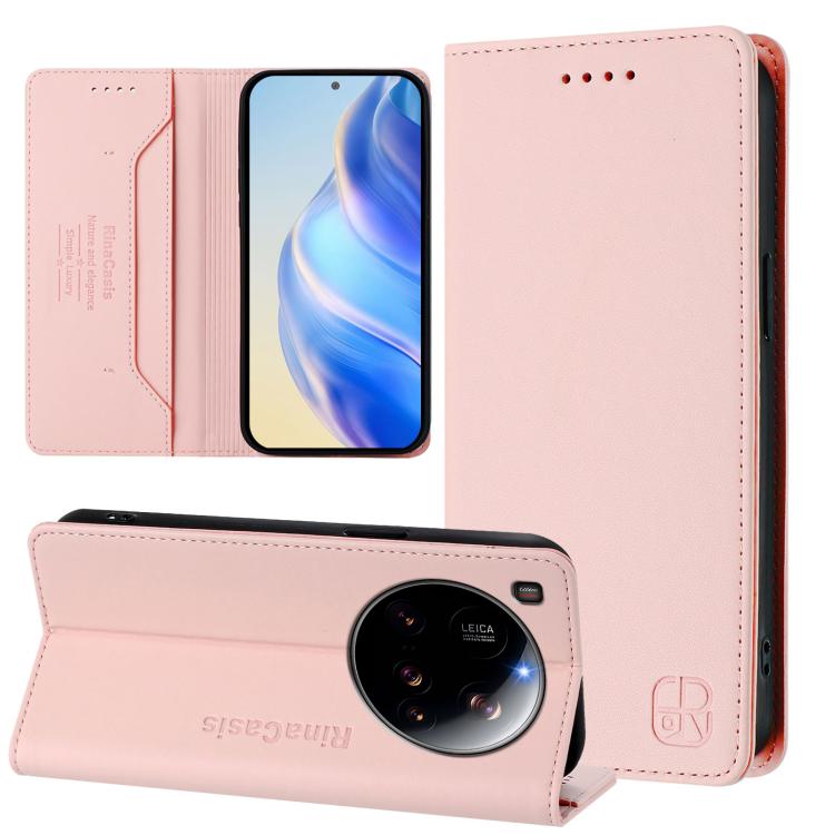 RC01 Dual-Folded Magnetic Suction RFID Leather Phone Case, For Xiaomi 15S Pro, For Xiaomi Poco M7 5G / C75 4G, For Xiaomi Poco X7 5G / Redmi Note 14 Pro 5G, For Xiaomi 15 Ultra, For Xiaomi Poco X7 Pro 5G / Redmi Turbo 4 5G, For Xiaomi Poco M7 Pro 5G