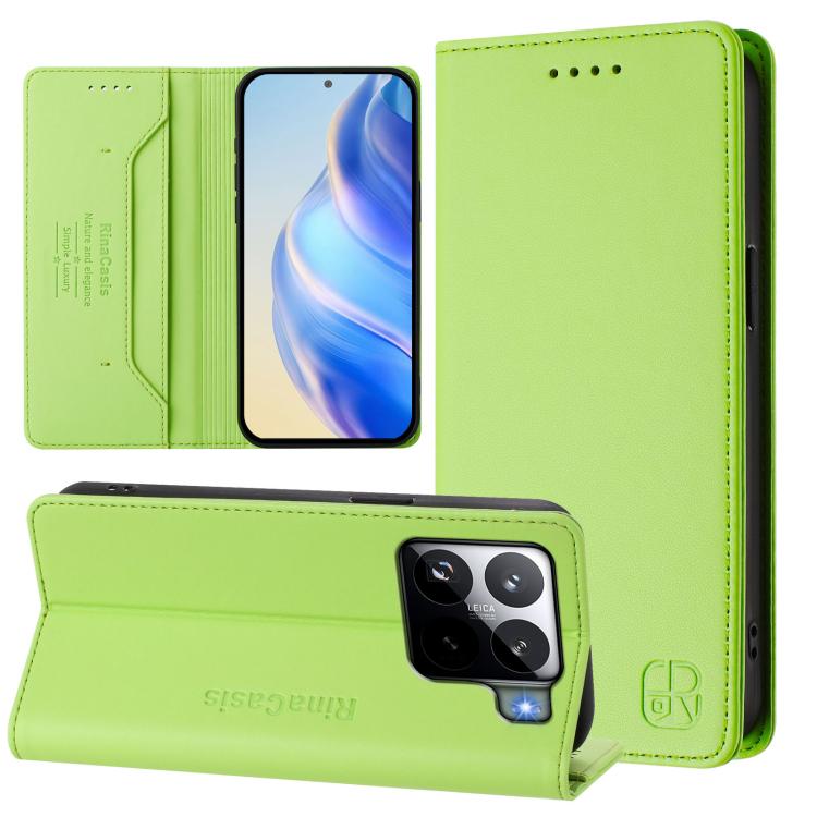 RC01 Dual-Folded Magnetic Suction RFID Leather Phone Case, For Xiaomi 15S Pro, For Xiaomi Poco M7 5G / C75 4G, For Xiaomi Poco X7 5G / Redmi Note 14 Pro 5G, For Xiaomi 15 Ultra, For Xiaomi Poco X7 Pro 5G / Redmi Turbo 4 5G, For Xiaomi Poco M7 Pro 5G