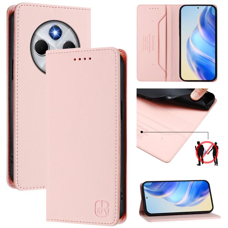 RC01 Dual-Folded Magnetic Suction RFID Leather Phone Case, For Xiaomi 15S Pro, For Xiaomi Poco M7 5G / C75 4G, For Xiaomi Poco X7 5G / Redmi Note 14 Pro 5G, For Xiaomi 15 Ultra, For Xiaomi Poco X7 Pro 5G / Redmi Turbo 4 5G, For Xiaomi Poco M7 Pro 5G