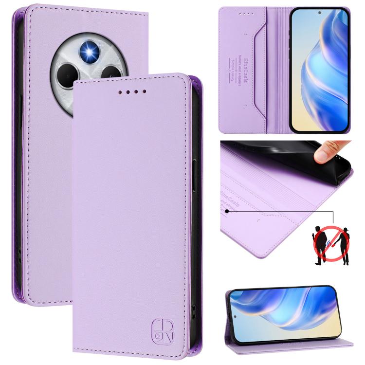 RC01 Dual-Folded Magnetic Suction RFID Leather Phone Case, For Xiaomi 15S Pro, For Xiaomi Poco M7 5G / C75 4G, For Xiaomi Poco X7 5G / Redmi Note 14 Pro 5G, For Xiaomi 15 Ultra, For Xiaomi Poco X7 Pro 5G / Redmi Turbo 4 5G, For Xiaomi Poco M7 Pro 5G