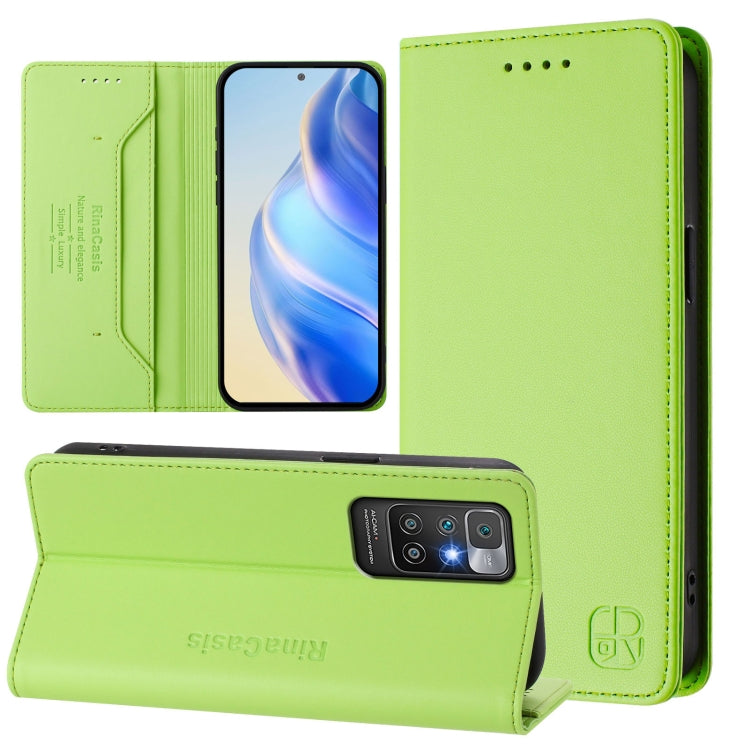 RC01 Dual-Folded Magnetic Suction RFID Leather Phone Case, For Redmi 10A / 9C, For Redmi 10 4G 2021 / 2022 Global, For Redmi Note 11 Pro+ 5G European, For Redmi Note 10 5G / Note 10T 5G, For Redmi Note 10 4G / Note 10S 4G                               ...