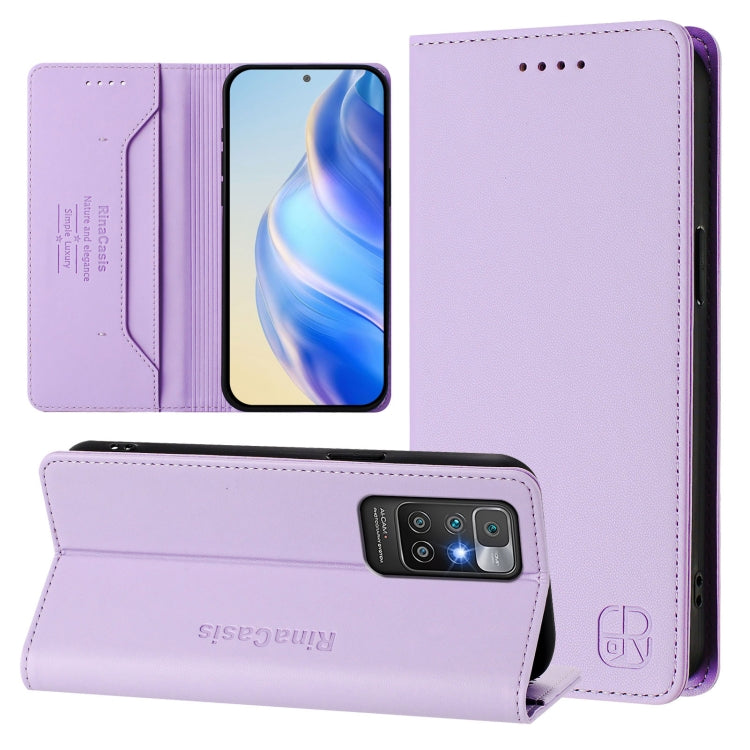 RC01 Dual-Folded Magnetic Suction RFID Leather Phone Case, For Redmi 10A / 9C, For Redmi 10 4G 2021 / 2022 Global, For Redmi Note 11 Pro+ 5G European, For Redmi Note 10 5G / Note 10T 5G, For Redmi Note 10 4G / Note 10S 4G                               ...
