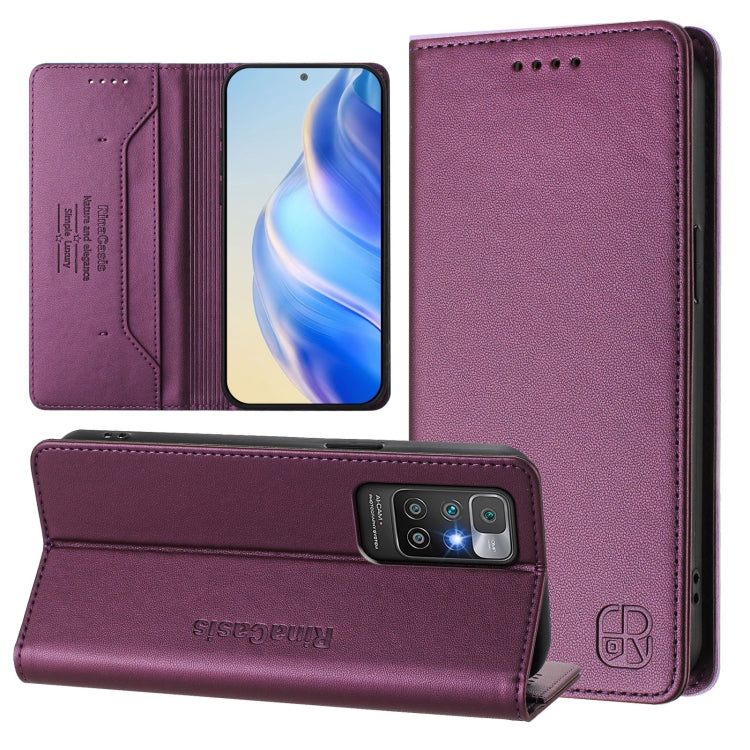 RC01 Dual-Folded Magnetic Suction RFID Leather Phone Case, For Redmi 10A / 9C, For Redmi 10 4G 2021 / 2022 Global, For Redmi Note 11 Pro+ 5G European, For Redmi Note 10 5G / Note 10T 5G, For Redmi Note 10 4G / Note 10S 4G                               ...