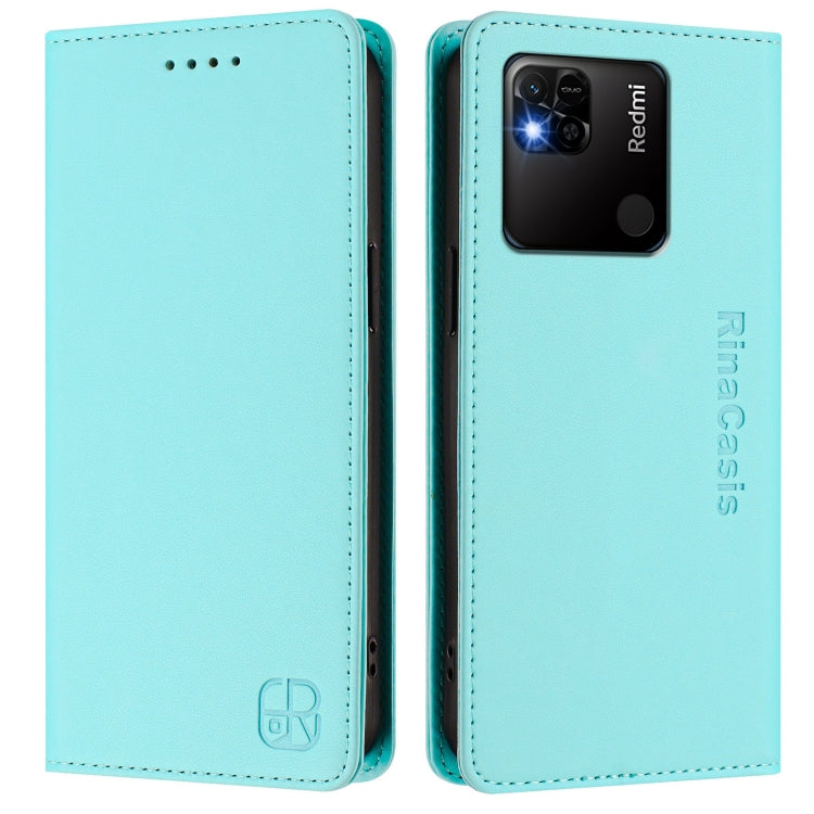 RC01 Dual-Folded Magnetic Suction RFID Leather Phone Case, For Redmi 10A / 9C, For Redmi 10 4G 2021 / 2022 Global, For Redmi Note 11 Pro+ 5G European, For Redmi Note 10 5G / Note 10T 5G, For Redmi Note 10 4G / Note 10S 4G                               ...
