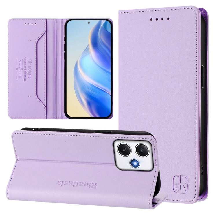 RC01 Dual-Folded Magnetic Suction RFID Leather Phone Case, For Redmi Note 13 Pro+ 5G Global, For Redmi K60 Ultra / Xiaomi 13T / 13T Pro, For Redmi 12 5G / 4G Global / Note 12R, For Redmi Note 11T Pro+ / Note 12T Pro / K50i                              ...