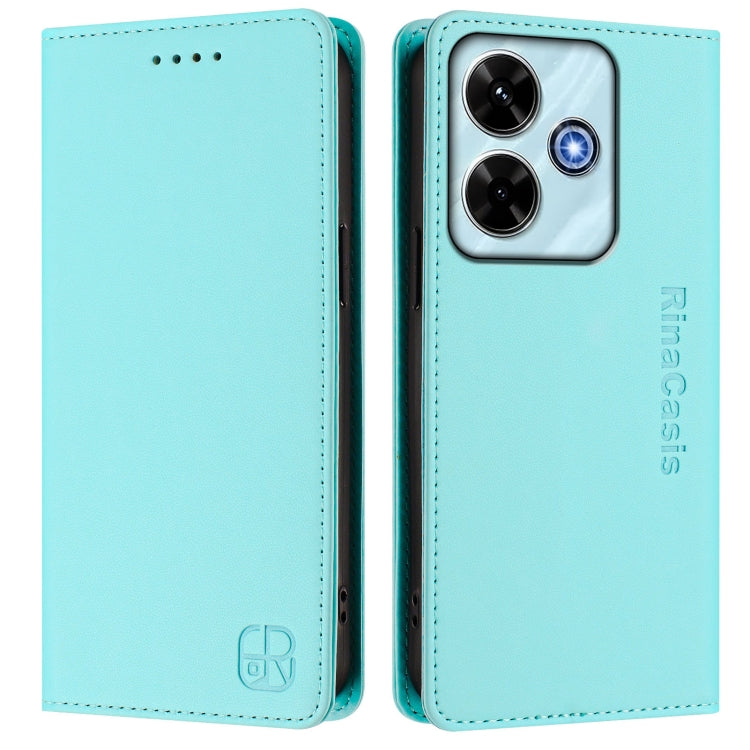 RC01 Dual-Folded Magnetic Suction RFID Leather Phone Case, For Redmi 13 5G / 4G Global, For Redmi A3 / Xiaomi Poco C61 4G Global, For Redmi Note 13 Pro 4G Global, For Redmi Note 13 4G Global, For Redmi 13C 5G / 4G Global, For Redmi Note 13 5G Global