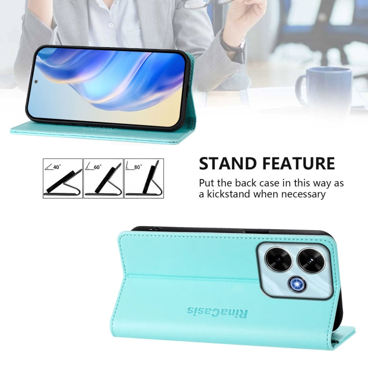 RC01 Dual-Folded Magnetic Suction RFID Leather Phone Case, For Redmi 13 5G / 4G Global, For Redmi A3 / Xiaomi Poco C61 4G Global, For Redmi Note 13 Pro 4G Global, For Redmi Note 13 4G Global, For Redmi 13C 5G / 4G Global, For Redmi Note 13 5G Global