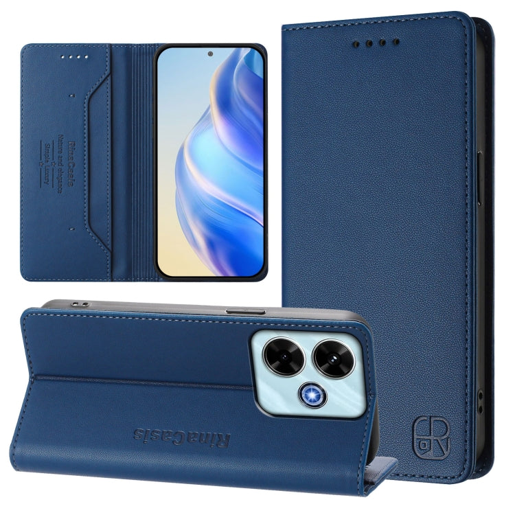 RC01 Dual-Folded Magnetic Suction RFID Leather Phone Case, For Redmi 13 5G / 4G Global, For Redmi A3 / Xiaomi Poco C61 4G Global, For Redmi Note 13 Pro 4G Global, For Redmi Note 13 4G Global, For Redmi 13C 5G / 4G Global, For Redmi Note 13 5G Global