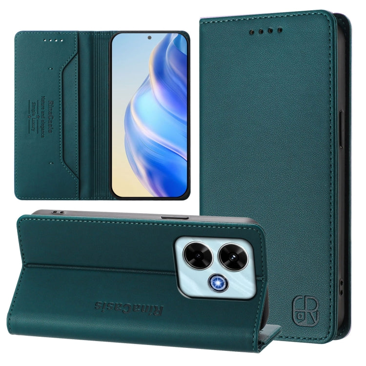 RC01 Dual-Folded Magnetic Suction RFID Leather Phone Case, For Redmi 13 5G / 4G Global, For Redmi A3 / Xiaomi Poco C61 4G Global, For Redmi Note 13 Pro 4G Global, For Redmi Note 13 4G Global, For Redmi 13C 5G / 4G Global, For Redmi Note 13 5G Global