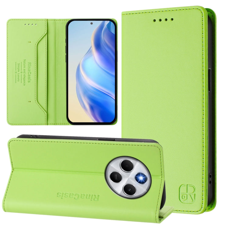 RC01 Dual-Folded Magnetic Suction RFID Leather Phone Case, For Redmi K80 / K80 Pro, For Redmi Note 14 Pro 4G, For Redmi Note 14 4G 163.25mm, For Redmi Note 14 5G, For Redmi 14C 4G / 14R 5G Global, For Redmi K70 Ultra 5G Global