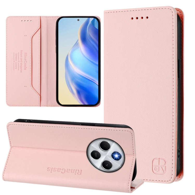 RC01 Dual-Folded Magnetic Suction RFID Leather Phone Case, For Redmi K80 / K80 Pro, For Redmi Note 14 Pro 4G, For Redmi Note 14 4G 163.25mm, For Redmi Note 14 5G, For Redmi 14C 4G / 14R 5G Global, For Redmi K70 Ultra 5G Global