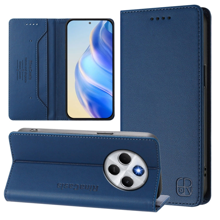 RC01 Dual-Folded Magnetic Suction RFID Leather Phone Case, For Redmi K80 / K80 Pro, For Redmi Note 14 Pro 4G, For Redmi Note 14 4G 163.25mm, For Redmi Note 14 5G, For Redmi 14C 4G / 14R 5G Global, For Redmi K70 Ultra 5G Global