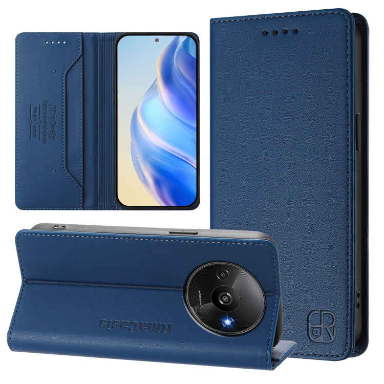 RC01 Dual-Folded Magnetic Suction RFID Leather Phone Case, For Redmi 13 5G / 4G Global, For Redmi A3 / Xiaomi Poco C61 4G Global, For Redmi Note 13 Pro 4G Global, For Redmi Note 13 4G Global, For Redmi 13C 5G / 4G Global, For Redmi Note 13 5G Global