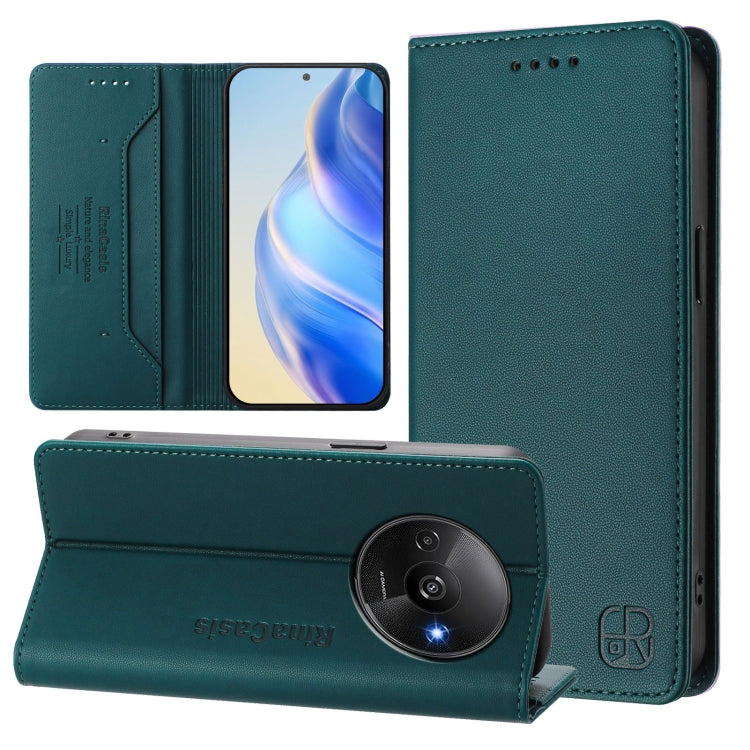 RC01 Dual-Folded Magnetic Suction RFID Leather Phone Case, For Redmi 13 5G / 4G Global, For Redmi A3 / Xiaomi Poco C61 4G Global, For Redmi Note 13 Pro 4G Global, For Redmi Note 13 4G Global, For Redmi 13C 5G / 4G Global, For Redmi Note 13 5G Global