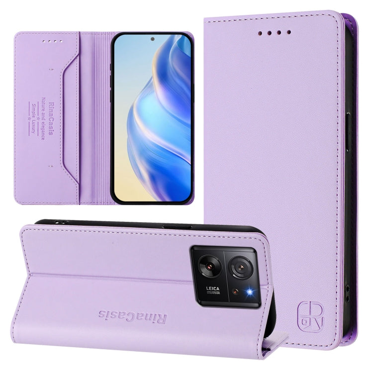 RC01 Dual-Folded Magnetic Suction RFID Leather Phone Case, For Redmi Note 13 Pro+ 5G Global, For Redmi K60 Ultra / Xiaomi 13T / 13T Pro, For Redmi 12 5G / 4G Global / Note 12R, For Redmi Note 11T Pro+ / Note 12T Pro / K50i                              ...