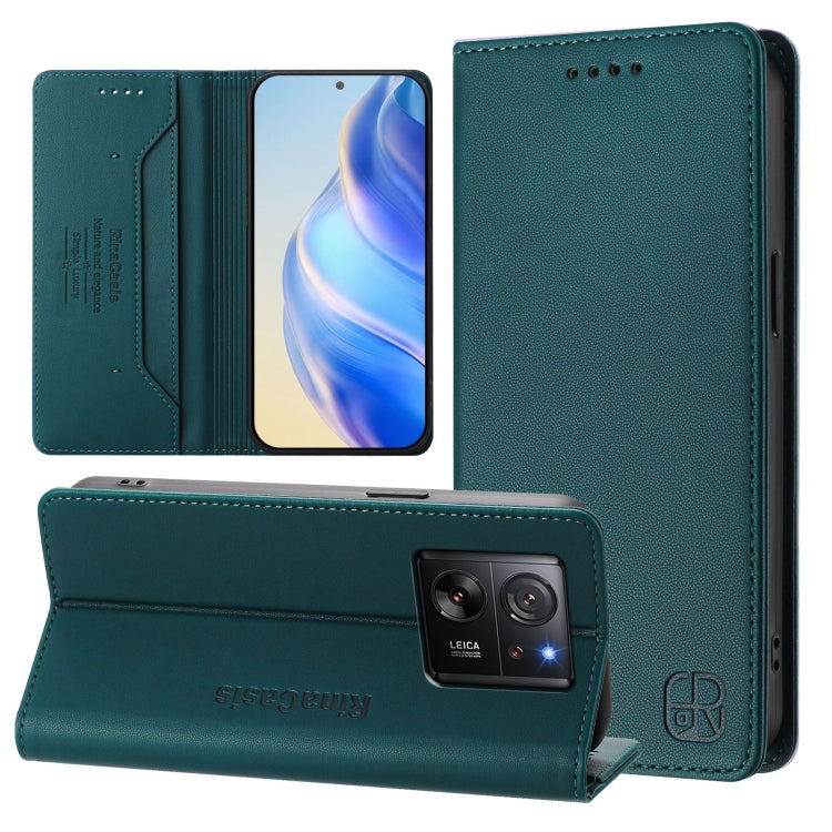 RC01 Dual-Folded Magnetic Suction RFID Leather Phone Case, For Redmi Note 13 Pro+ 5G Global, For Redmi K60 Ultra / Xiaomi 13T / 13T Pro, For Redmi 12 5G / 4G Global / Note 12R, For Redmi Note 11T Pro+ / Note 12T Pro / K50i                              ...