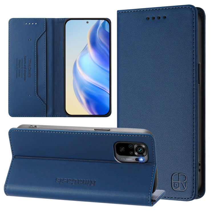 RC01 Dual-Folded Magnetic Suction RFID Leather Phone Case, For Redmi 10A / 9C, For Redmi 10 4G 2021 / 2022 Global, For Redmi Note 11 Pro+ 5G European, For Redmi Note 10 5G / Note 10T 5G, For Redmi Note 10 4G / Note 10S 4G                               ...