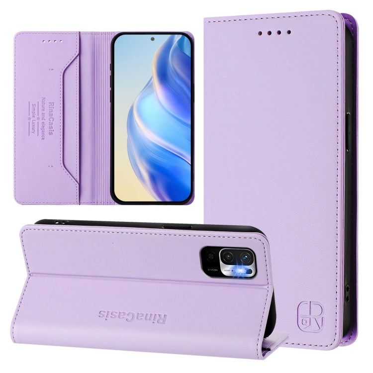 RC01 Dual-Folded Magnetic Suction RFID Leather Phone Case, For Redmi 10A / 9C, For Redmi 10 4G 2021 / 2022 Global, For Redmi Note 11 Pro+ 5G European, For Redmi Note 10 5G / Note 10T 5G, For Redmi Note 10 4G / Note 10S 4G                               ...