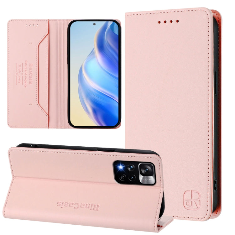 RC01 Dual-Folded Magnetic Suction RFID Leather Phone Case, For Redmi 10A / 9C, For Redmi 10 4G 2021 / 2022 Global, For Redmi Note 11 Pro+ 5G European, For Redmi Note 10 5G / Note 10T 5G, For Redmi Note 10 4G / Note 10S 4G                               ...