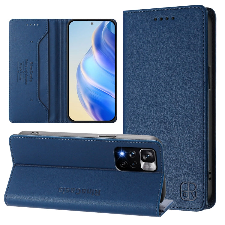 RC01 Dual-Folded Magnetic Suction RFID Leather Phone Case, For Redmi 10A / 9C, For Redmi 10 4G 2021 / 2022 Global, For Redmi Note 11 Pro+ 5G European, For Redmi Note 10 5G / Note 10T 5G, For Redmi Note 10 4G / Note 10S 4G                               ...