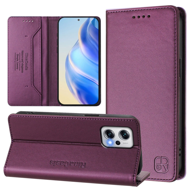 RC01 Dual-Folded Magnetic Suction RFID Leather Phone Case, For Redmi Note 13 Pro+ 5G Global, For Redmi K60 Ultra / Xiaomi 13T / 13T Pro, For Redmi 12 5G / 4G Global / Note 12R, For Redmi Note 11T Pro+ / Note 12T Pro / K50i                              ...