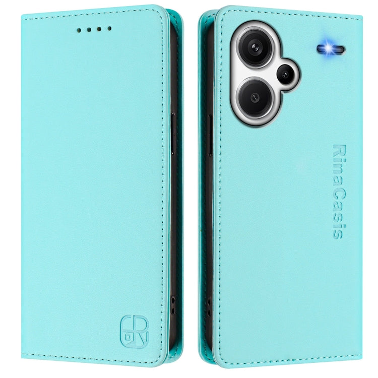 RC01 Dual-Folded Magnetic Suction RFID Leather Phone Case, For Redmi Note 13 Pro+ 5G Global, For Redmi K60 Ultra / Xiaomi 13T / 13T Pro, For Redmi 12 5G / 4G Global / Note 12R, For Redmi Note 11T Pro+ / Note 12T Pro / K50i                              ...