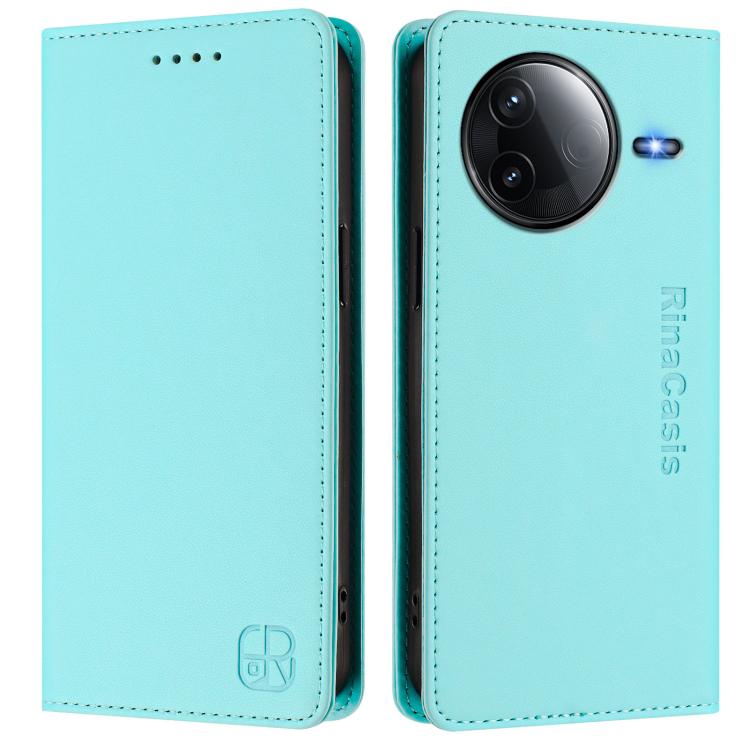 RC01 Dual-Folded Magnetic Suction RFID Leather Phone Case, For Redmi K80 / K80 Pro, For Redmi Note 14 Pro 4G, For Redmi Note 14 4G 163.25mm, For Redmi Note 14 5G, For Redmi 14C 4G / 14R 5G Global, For Redmi K70 Ultra 5G Global