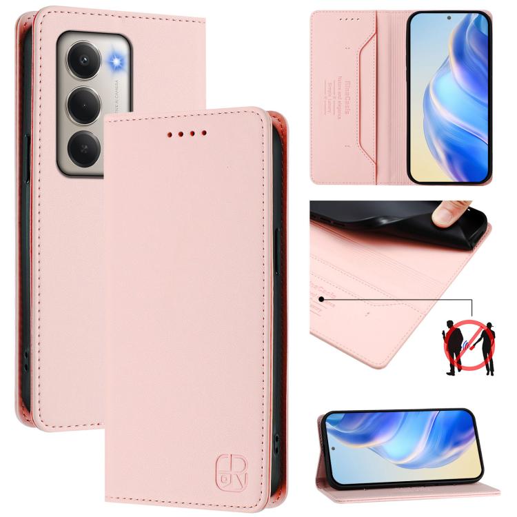 RC01 Dual-Folded Magnetic Suction RFID Leather Phone Case, For Redmi Note 15 Pro+ 5G Global 163.3mm, For Redmi Note 15 4G / 5G Global 164mm, For Redmi Note 15 Pro 5G Global 163.6mm, For Redmi 15 5G Global / 15 4G SEA 169.5mm, For Redmi 15 5G / 4G EU 17...