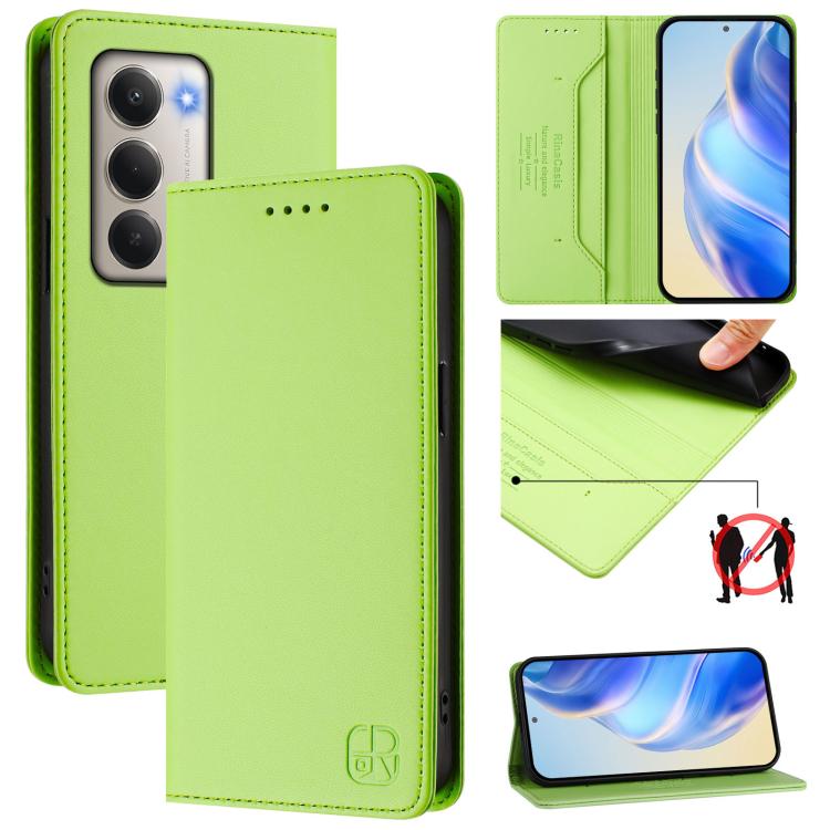 RC01 Dual-Folded Magnetic Suction RFID Leather Phone Case, For Redmi Note 15 Pro+ 5G Global 163.3mm, For Redmi Note 15 4G / 5G Global 164mm, For Redmi Note 15 Pro 5G Global 163.6mm, For Redmi 15 5G Global / 15 4G SEA 169.5mm, For Redmi 15 5G / 4G EU 17...
