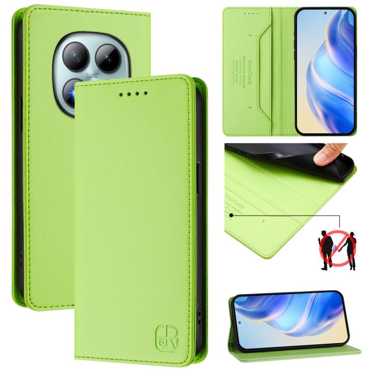 RC01 Dual-Folded Magnetic Suction RFID Leather Phone Case, For Redmi Note 15 Pro+ 5G Global 163.3mm, For Redmi Note 15 4G / 5G Global 164mm, For Redmi Note 15 Pro 5G Global 163.6mm, For Redmi 15 5G Global / 15 4G SEA 169.5mm, For Redmi 15 5G / 4G EU 17...