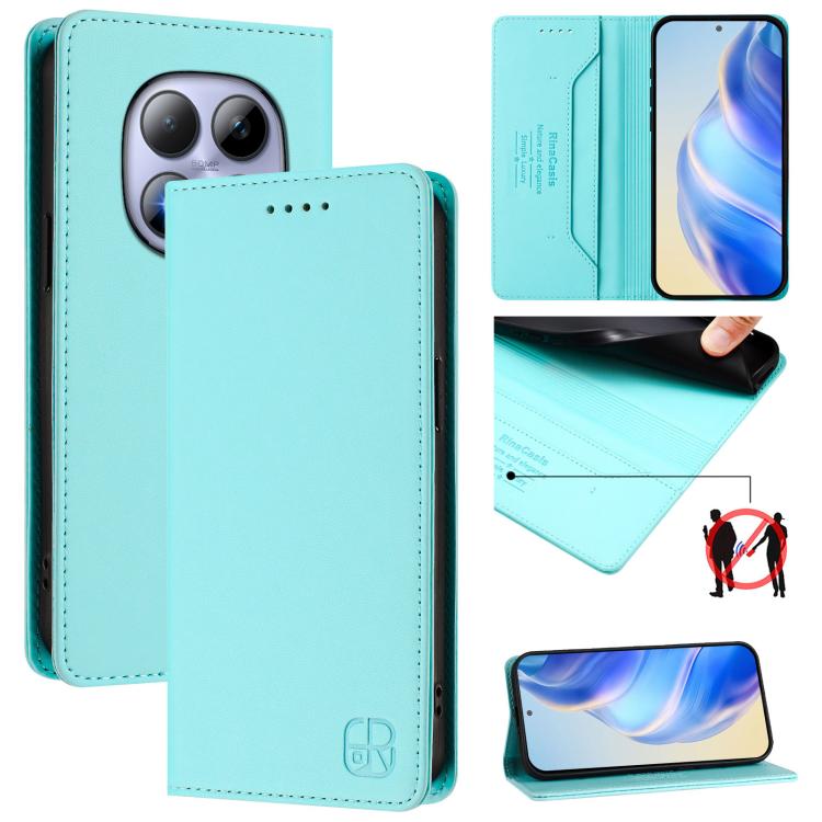 RC01 Dual-Folded Magnetic Suction RFID Leather Phone Case, For Redmi Note 15 Pro+ 5G Global 163.3mm, For Redmi Note 15 4G / 5G Global 164mm, For Redmi Note 15 Pro 5G Global 163.6mm, For Redmi 15 5G Global / 15 4G SEA 169.5mm, For Redmi 15 5G / 4G EU 17...