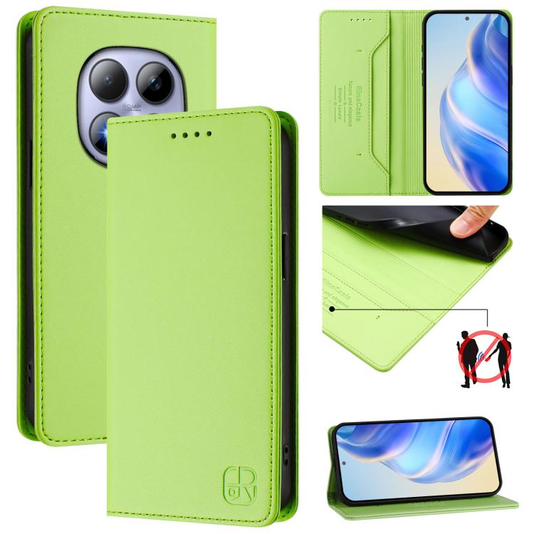 RC01 Dual-Folded Magnetic Suction RFID Leather Phone Case, For Redmi Note 15 Pro+ 5G Global 163.3mm, For Redmi Note 15 4G / 5G Global 164mm, For Redmi Note 15 Pro 5G Global 163.6mm, For Redmi 15 5G Global / 15 4G SEA 169.5mm, For Redmi 15 5G / 4G EU 17...