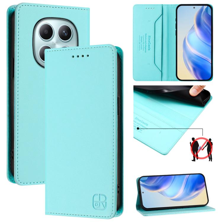RC01 Dual-Folded Magnetic Suction RFID Leather Phone Case, For Redmi Note 15 Pro+ 5G Global 163.3mm, For Redmi Note 15 4G / 5G Global 164mm, For Redmi Note 15 Pro 5G Global 163.6mm, For Redmi 15 5G Global / 15 4G SEA 169.5mm, For Redmi 15 5G / 4G EU 17...
