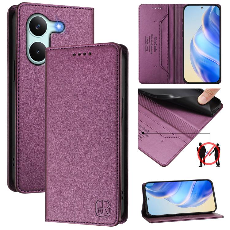RC01 Dual-Folded Magnetic Suction RFID Leather Phone Case, For Redmi A7 / A5 171mm / Poco C71 4G, For Redmi K90 Max 5G, For Redmi A7 Pro 171mm / Poco C81 / C85x 5G, For Redmi 15a 5G Global, For Redmi Turbo 5 Max / Poco X8 Pro Max                       ...