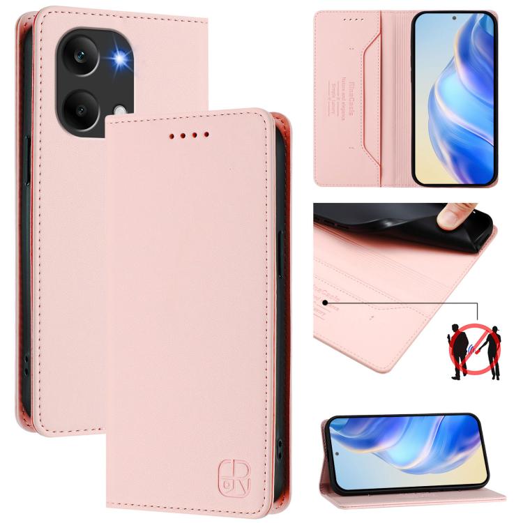 RC01 Dual-Folded Magnetic Suction RFID Leather Phone Case, For Redmi A7 / A5 171mm / Poco C71 4G, For Redmi K90 Max 5G, For Redmi A7 Pro 171mm / Poco C81 / C85x 5G, For Redmi 15a 5G Global, For Redmi Turbo 5 Max / Poco X8 Pro Max                       ...