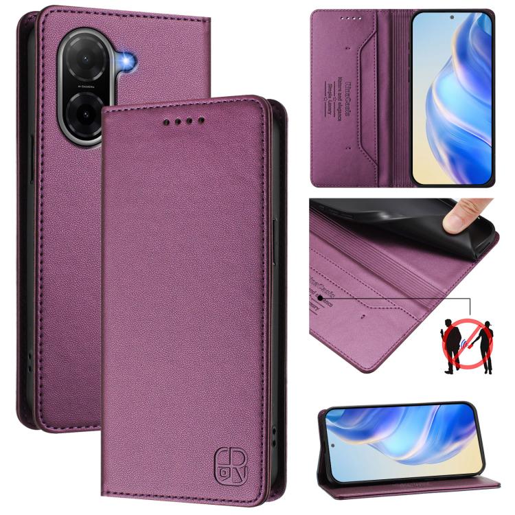 RC01 Dual-Folded Magnetic Suction RFID Leather Phone Case, For Redmi A7 / A5 171mm / Poco C71 4G, For Redmi K90 Max 5G, For Redmi A7 Pro 171mm / Poco C81 / C85x 5G, For Redmi 15a 5G Global, For Redmi Turbo 5 Max / Poco X8 Pro Max                       ...