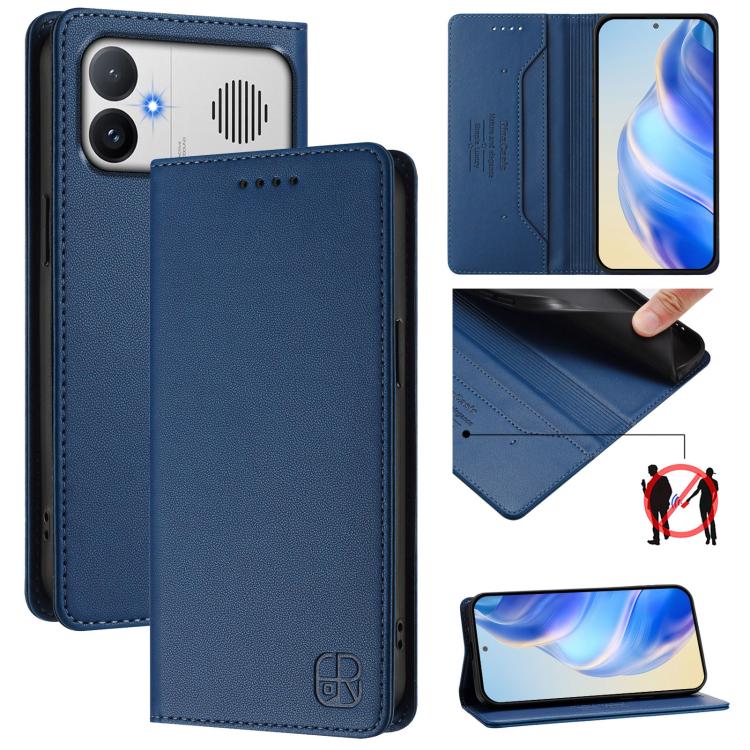 RC01 Dual-Folded Magnetic Suction RFID Leather Phone Case, For Redmi A7 / A5 171mm / Poco C71 4G, For Redmi K90 Max 5G, For Redmi A7 Pro 171mm / Poco C81 / C85x 5G, For Redmi 15a 5G Global, For Redmi Turbo 5 Max / Poco X8 Pro Max                       ...