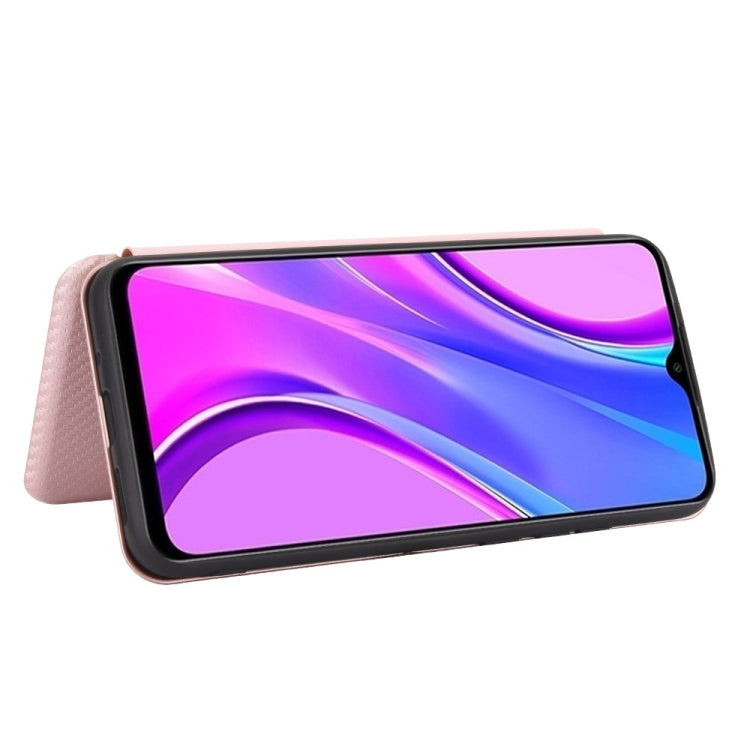 Carbon Fiber Texture Magnetic Horizontal Flip TPU + PC + PU Leather Case with Card Slot, For Xiaomi Redmi 9C, For Xiaomi Redmi 8A, For Xiaomi Redmi 8, For Xiaomi Redmi 9, For Xiaomi Redmi 9A, For Xiaomi Redmi 10X 5G, For Xiaomi Redmi K30 Pro           ...