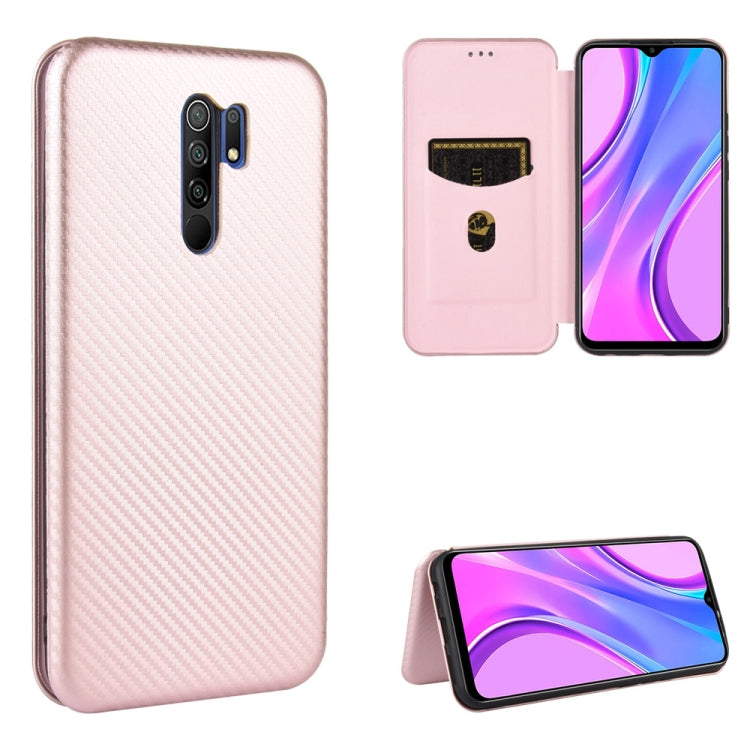 Carbon Fiber Texture Magnetic Horizontal Flip TPU + PC + PU Leather Case with Card Slot, For Xiaomi Redmi 9C, For Xiaomi Redmi 8A, For Xiaomi Redmi 8, For Xiaomi Redmi 9, For Xiaomi Redmi 9A, For Xiaomi Redmi 10X 5G, For Xiaomi Redmi K30 Pro           ...
