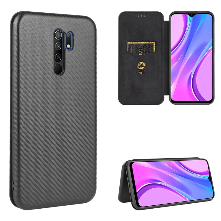 Carbon Fiber Texture Magnetic Horizontal Flip TPU + PC + PU Leather Case with Card Slot, For Xiaomi Redmi 9C, For Xiaomi Redmi 8A, For Xiaomi Redmi 8, For Xiaomi Redmi 9, For Xiaomi Redmi 9A, For Xiaomi Redmi 10X 5G, For Xiaomi Redmi K30 Pro           ...