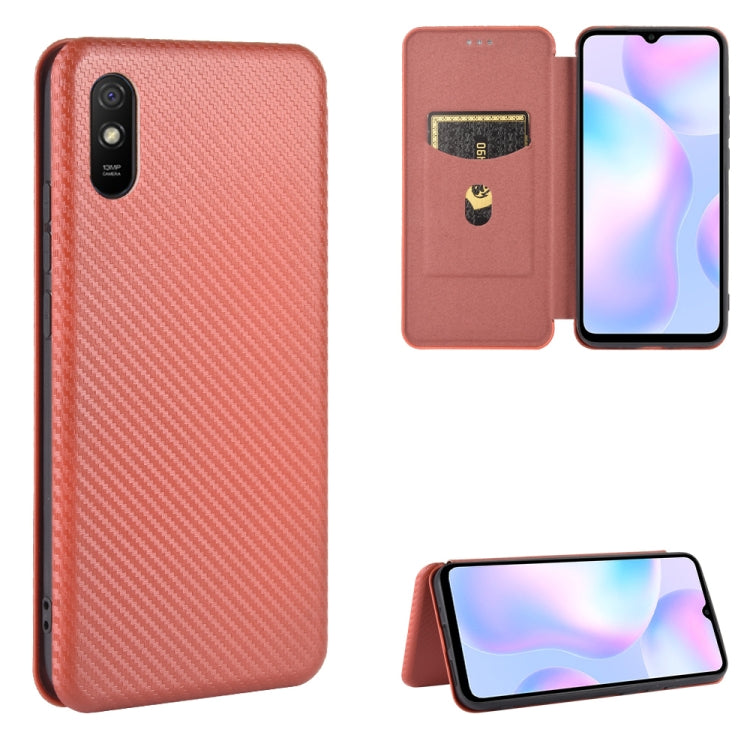 Carbon Fiber Texture Magnetic Horizontal Flip TPU + PC + PU Leather Case with Card Slot, For Xiaomi Redmi 9C, For Xiaomi Redmi 8A, For Xiaomi Redmi 8, For Xiaomi Redmi 9, For Xiaomi Redmi 9A, For Xiaomi Redmi 10X 5G, For Xiaomi Redmi K30 Pro           ...