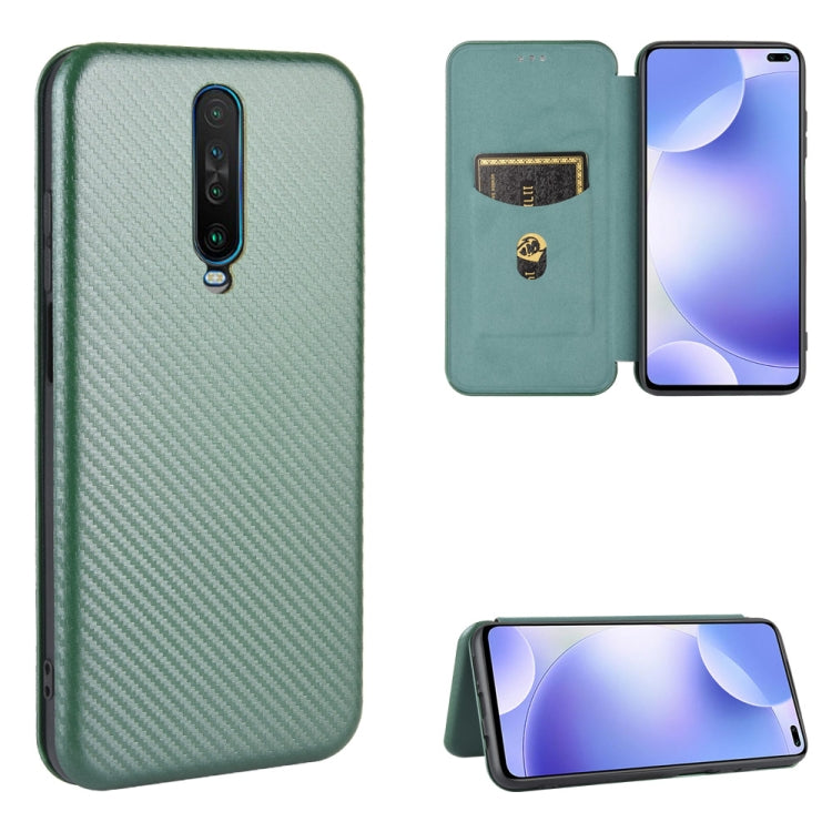 Carbon Fiber Texture Magnetic Horizontal Flip TPU + PC + PU Leather Case with Card Slot, For Xiaomi Redmi 9C, For Xiaomi Redmi 8A, For Xiaomi Redmi 8, For Xiaomi Redmi 9, For Xiaomi Redmi 9A, For Xiaomi Redmi 10X 5G, For Xiaomi Redmi K30 Pro           ...