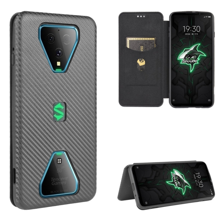 Carbon Fiber Texture Magnetic Horizontal Flip TPU + PC + PU Leather Case with Card Slot, For Xiaomi Black Shark 3, For Xiaomi Mi 10 Pro 5G