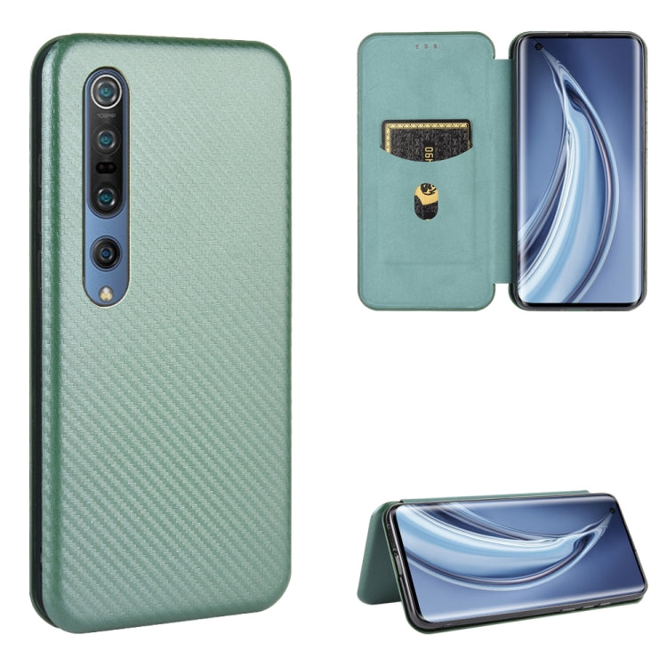 Carbon Fiber Texture Magnetic Horizontal Flip TPU + PC + PU Leather Case with Card Slot, For Xiaomi Black Shark 3, For Xiaomi Mi 10 Pro 5G