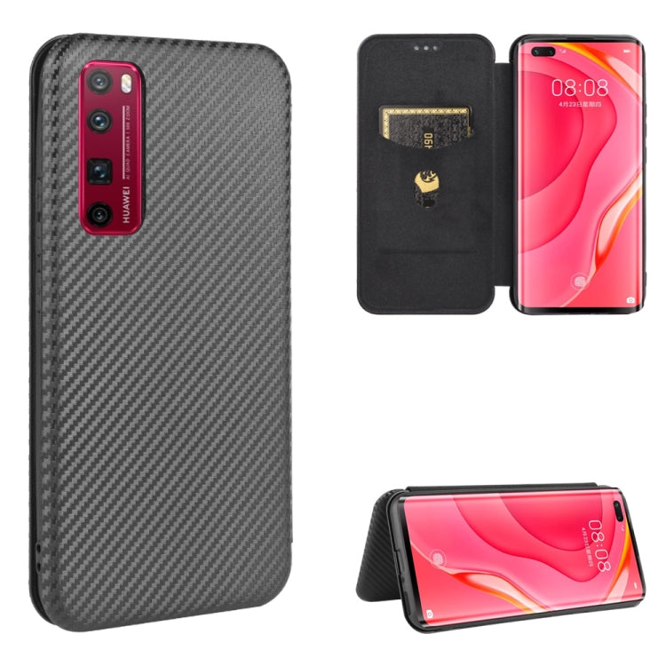 Carbon Fiber Texture Magnetic Horizontal Flip TPU + PC + PU Leather Case with Card Slot, For Huawei nova 7 Pro 5G, For Huawei nova 7 5G, For Huawei P Smart Z / Y9 Prime (2019), For Huawei P30 Lite / nova 4e, For Huawei P30 Pro, For Huawei P40 Pro+     ...
