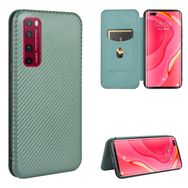 Carbon Fiber Texture Magnetic Horizontal Flip TPU + PC + PU Leather Case with Card Slot, For Huawei nova 7 Pro 5G, For Huawei nova 7 5G, For Huawei P Smart Z / Y9 Prime (2019), For Huawei P30 Lite / nova 4e, For Huawei P30 Pro, For Huawei P40 Pro+     ...
